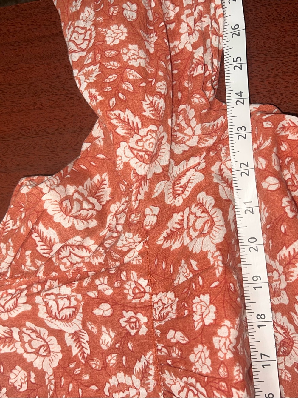 Cleobella Sara Floral Belted Midi Dress Size Large Orange Terracotta Boho - Picture 7 of 7